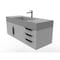 Castello Usa Amazon 48" Wall Mounted Gray Vanity With Gray Top And Black Handles CB-MC-48G-BL-2056-GR - alternate 3